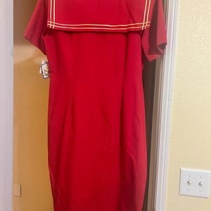 Leslie Fay | Dresses | Vintage Leslie Fay Red Sailor Dress Brand New